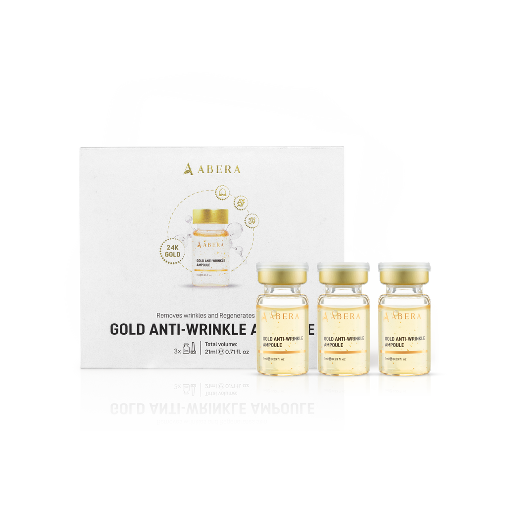 Abera Gold Ampoule Essence 21ml | Firming & Hydrating Anti-Aging Serum (24K Gold)