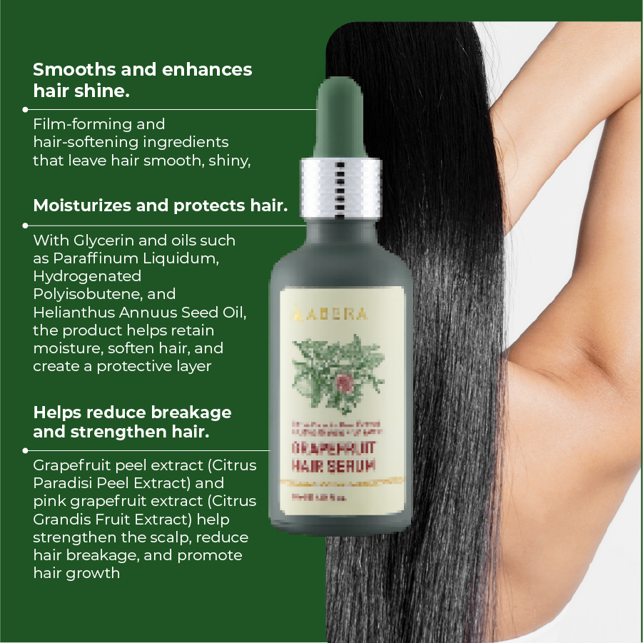 Abera Pink Pomelo Hair Serum 50ml |Smooth, Strong & Shiny Hair
