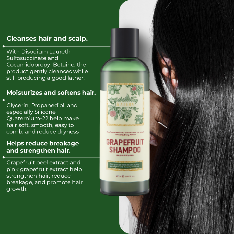 Abera Pink Grapefruit Shampoo 180ml | Gentle Clean & Nourishing Hair Care
