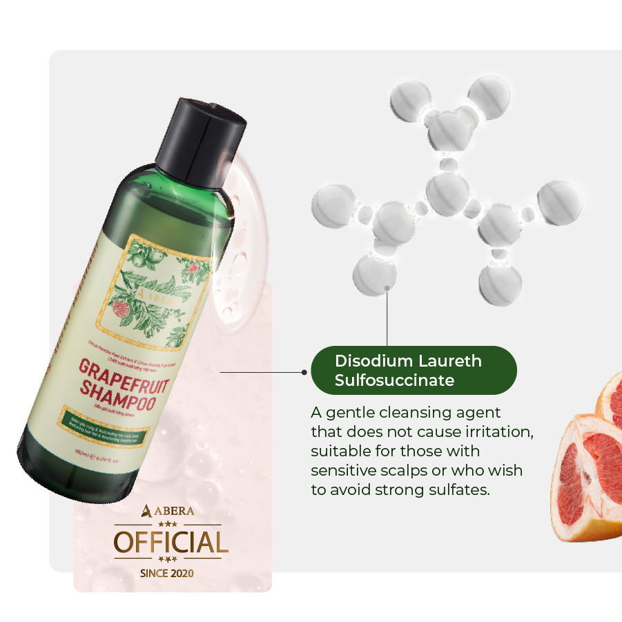 Abera Pink Grapefruit Shampoo 180ml | Gentle Clean & Nourishing Hair Care