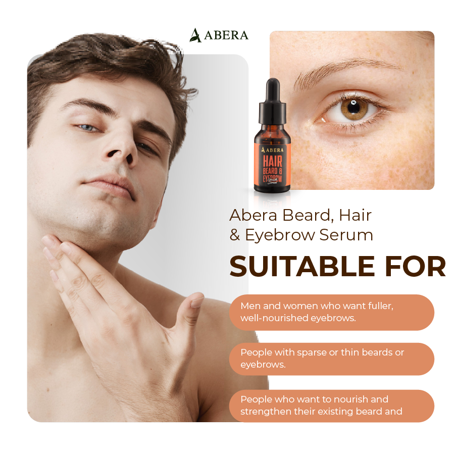 Abera Men Hair, Beard & Eyebrow Growth Serum 30ml