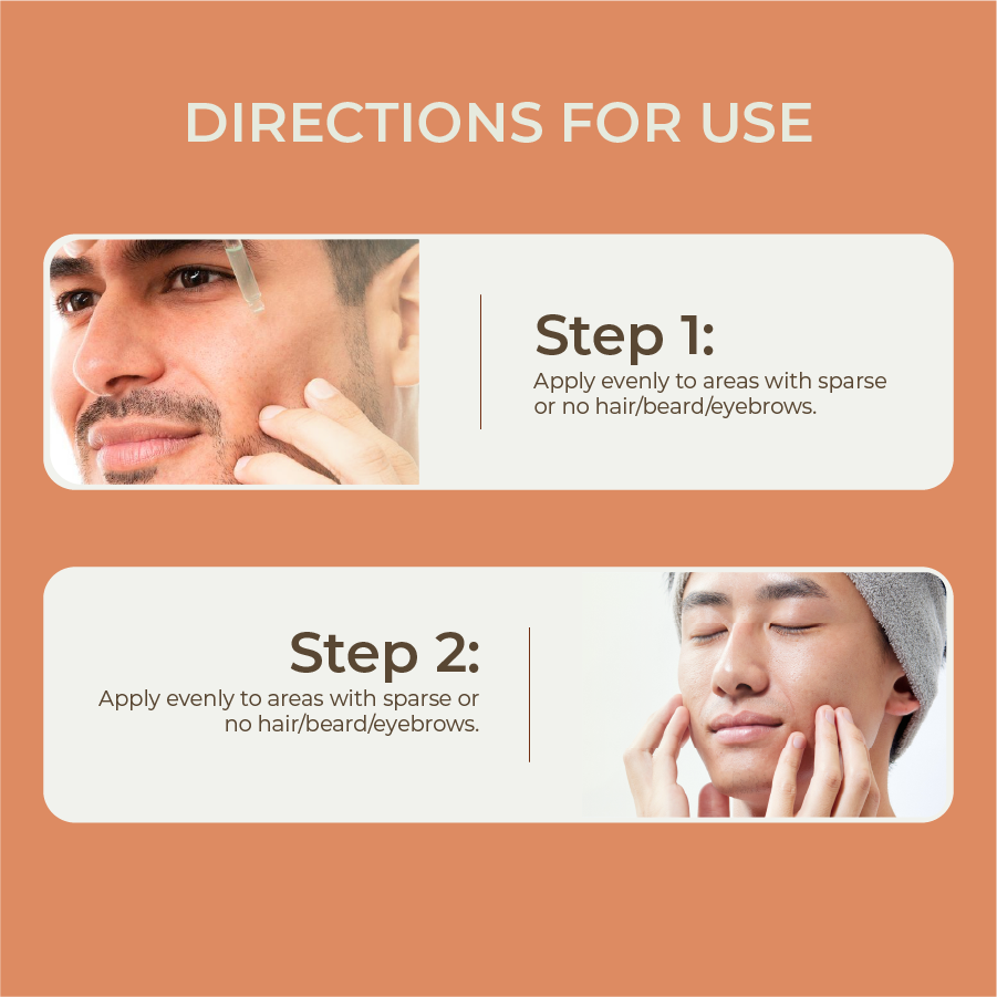 Abera Men Hair, Beard & Eyebrow Growth Serum 30ml