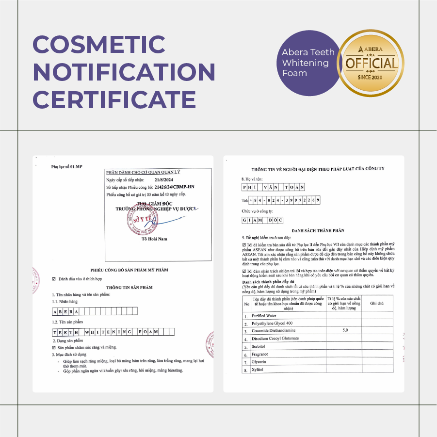 Abera Men Teeth Whitening Foam