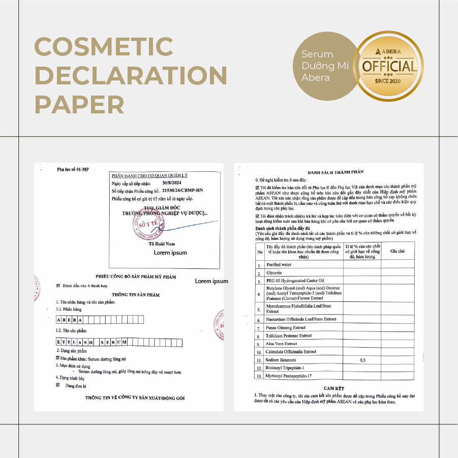 Abera eyelash growth serum 5ml