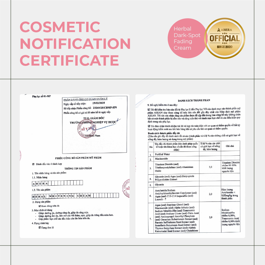 Abera Herbal Body Brightening Cream 50ml