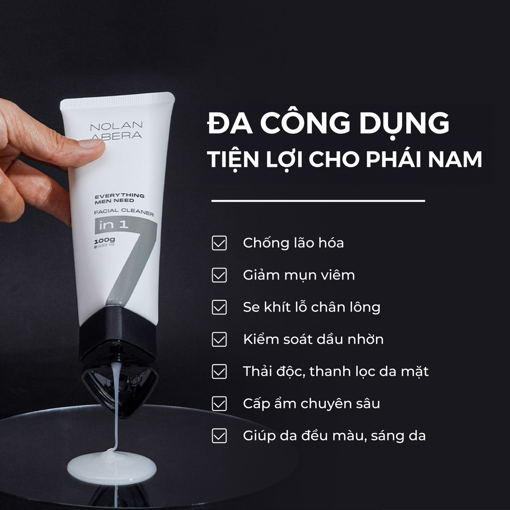 Abera Men Face Cleanser | Deep Cleanse, Oil Control & Skin Detox 100ml